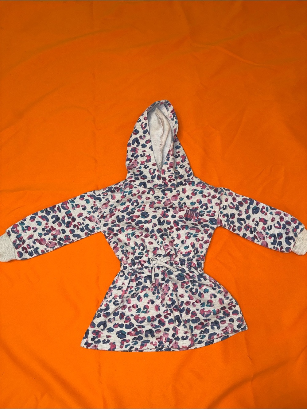 Juicy Couture Girls' Hooded Leopard Print Tunic - Pink & Blue